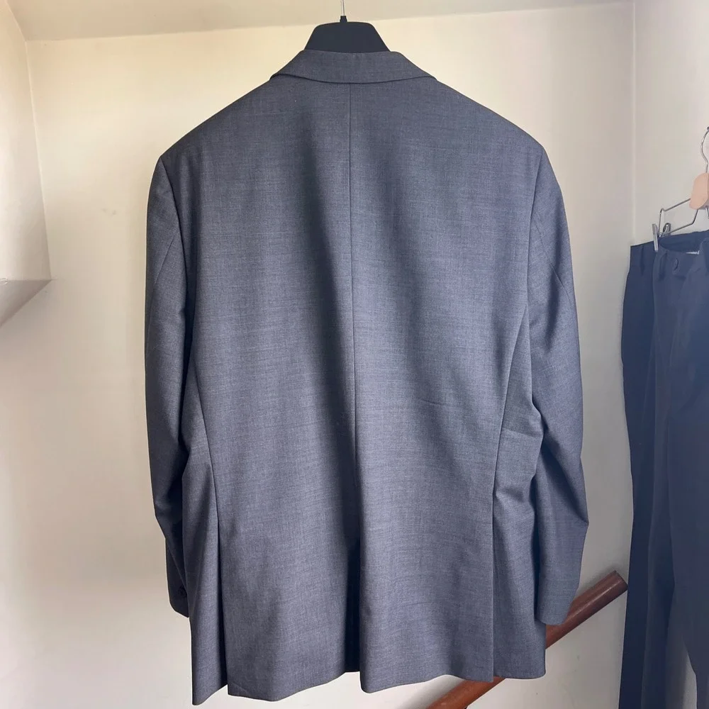 Lauren Ralph Lauren 2-piece Suit Jacket Pants 48L Gray Wool Two Button Blazer